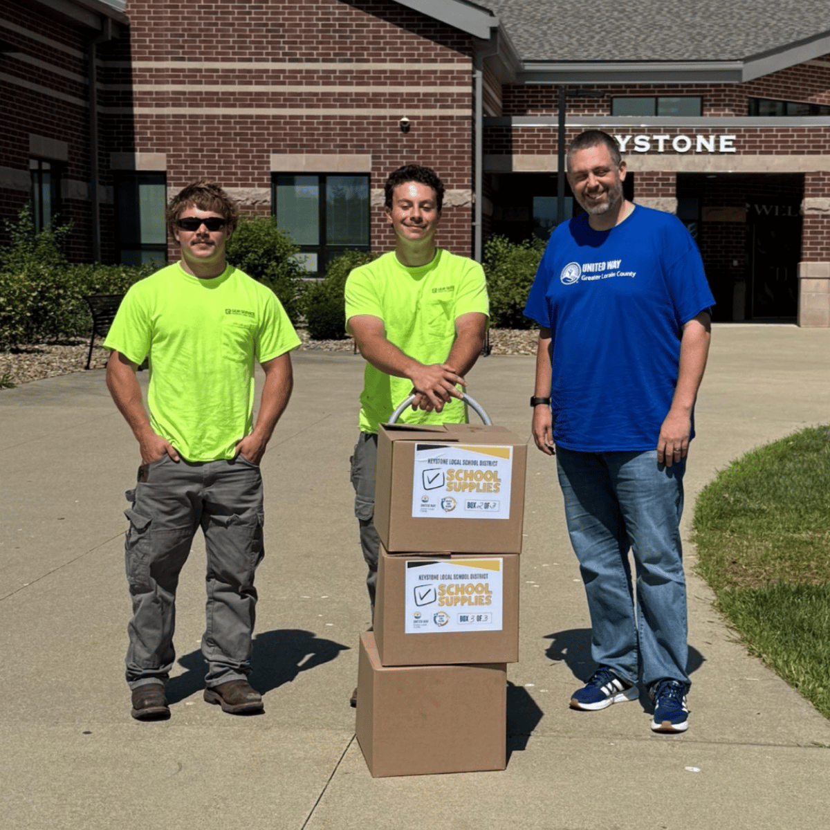 Ryan and Rudolph Libbe volunteers at Keystone in LaGrange